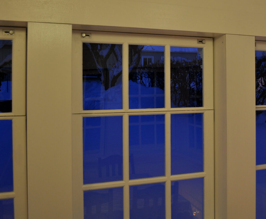 Garden temple window, closed.